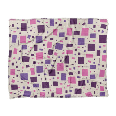 Geometric Confetti Purple & Pink in King (104" x 88") Size