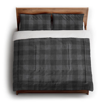 Buffalo Plaid Charcoal Black in King (104" x 88") Size