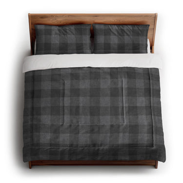 Buffalo Plaid Charcoal Black in King (104" x 88") Size