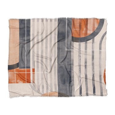 Gordian Navy & Orange in King (104" x 88") Size