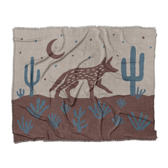 Desert Coyote Dark Red Clay & Dusty Blue in King (104" x 88") Size