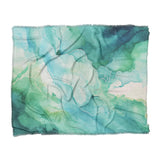 Zephyr Watercolor Emerald in King (104" x 88") Size