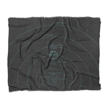 Solar System Charcoal & Teal in King (104" x 88") Size