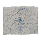 Solar System Blue & Ivory in King (104" x 88") Size