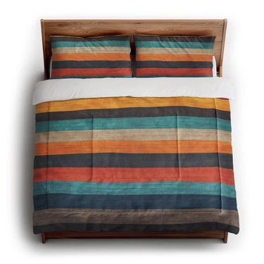 Brush Stripes Multicolor in King (104" x 88") Size