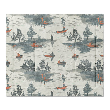 Gone Fishing in King (104" x 88") Size