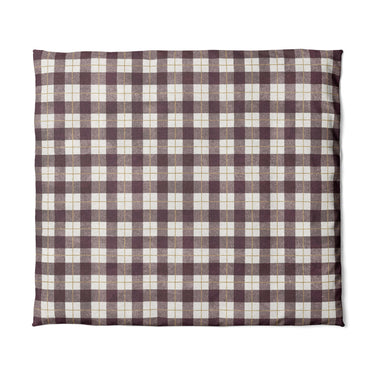 Wallace Plaid Maroon & Gold in King (104" x 88") Size