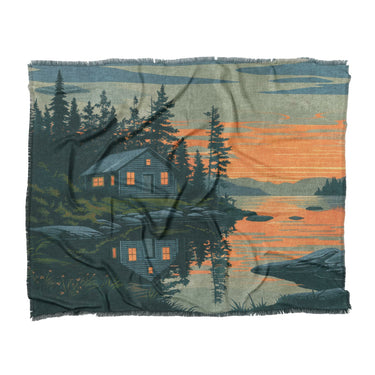 Adirondack Lakeside Cabin in King (104" x 88") Size
