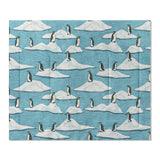 Arctic Penguins in King (104" x 88") Size