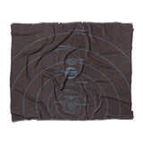 Solar System Burgandy & Powder Blue in King (104" x 88") Size