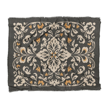 Annette Vintage Black & Yellow in King (104" x 88") Size