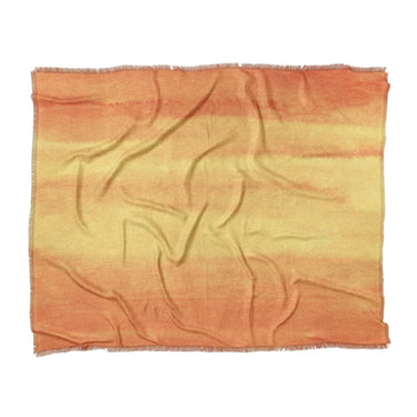Jacinda Watercolor Fire Orange Ombre in King (104" x 88") Size