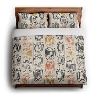 Horatio Ivory & Orange in King (104" x 88") Size