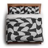 Twyla Checkered Black & White in King (104" x 88") Size