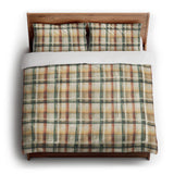 Madras Plaid Taupe Green in King (104" x 88") Size