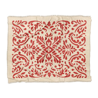 Floranna Ivory & Red in King (104" x 88") Size