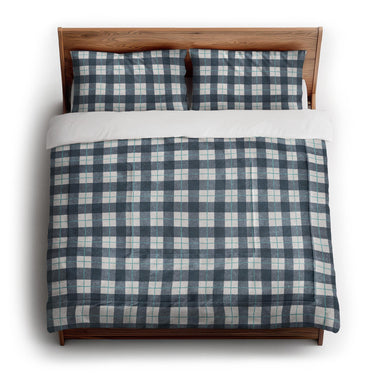 Wallace Plaid Blue & Teal in King (104" x 88") Size