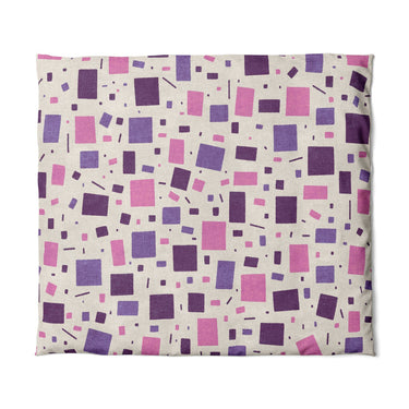 Geometric Confetti Purple & Pink in King (104" x 88") Size