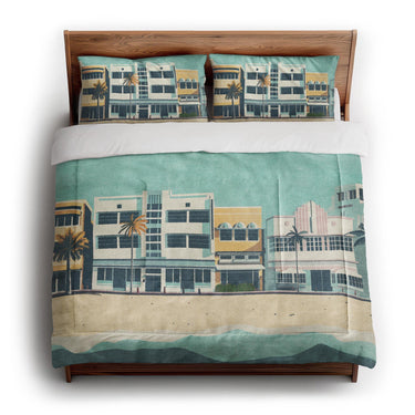 Art Deco Beach in King (104" x 88") Size