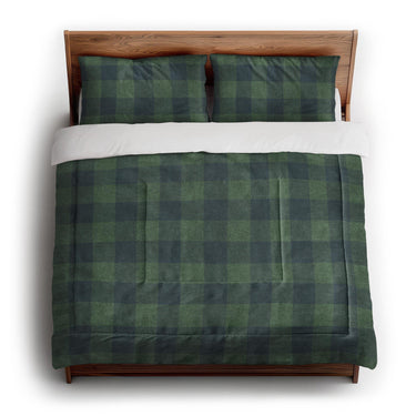 Buffalo Plaid Green Navy in King (104" x 88") Size
