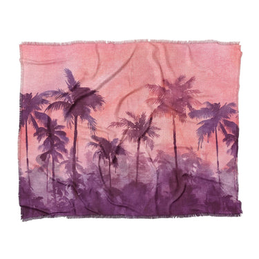 Sunset Palms Pink & Purple in King (104" x 88") Size