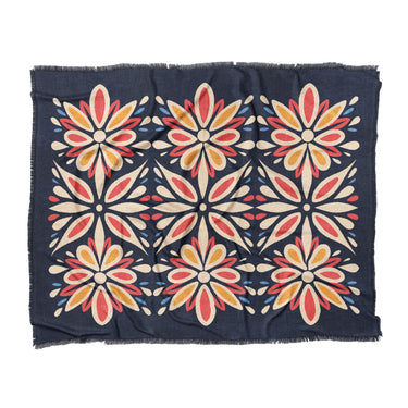 Jasmina Navy Multicolor in King (104" x 88") Size