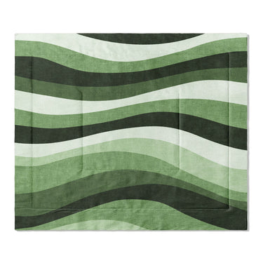 Sinuous Green Monochrome in King (104" x 88") Size