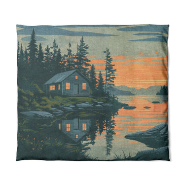 Adirondack Lakeside Cabin in King (104" x 88") Size