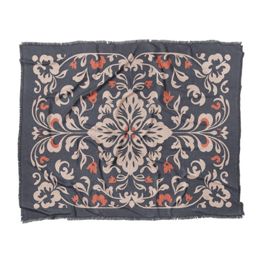 Annette Navy & Orange in King (104" x 88") Size