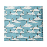 Arctic Penguins in King (104" x 88") Size