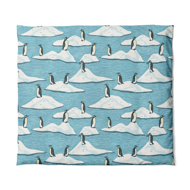 Arctic Penguins in King (104" x 88") Size