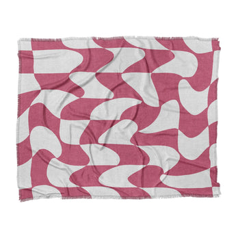 Twyla Checkered Fuchsia in King (104" x 88") Size