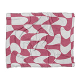 Twyla Checkered Fuchsia in King (104" x 88") Size