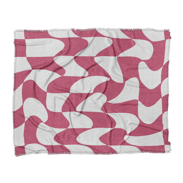 Twyla Checkered Fuchsia in King (104" x 88") Size