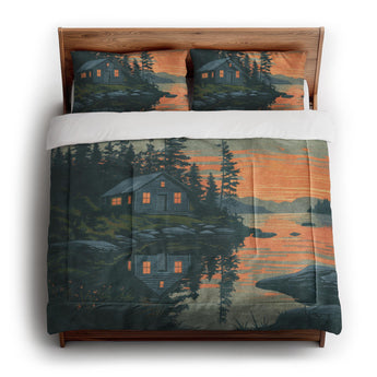 Adirondack Lakeside Cabin in King (104" x 88") Size