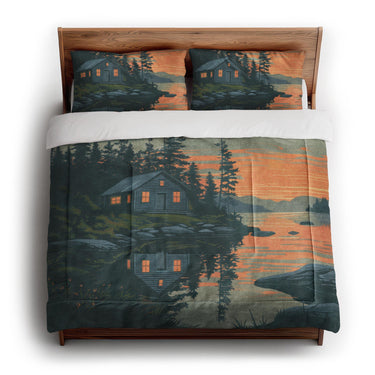 Adirondack Lakeside Cabin in King (104" x 88") Size