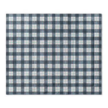 Wallace Plaid Blue & Teal in King (104" x 88") Size