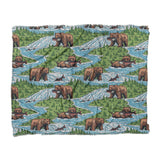 Bears Catching Salmon in King (104" x 88") Size