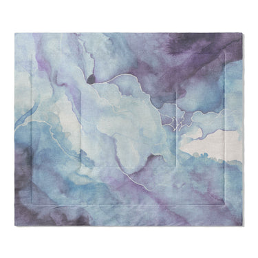 Zephyr Watercolor Blue & Purple in King (104" x 88") Size