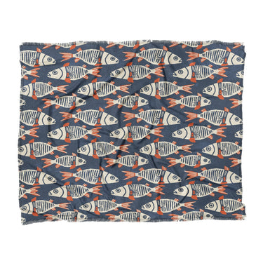 Tribal Fish in King (104" x 88") Size