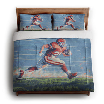 8 Bit Running Back in King (104" x 88") Size