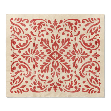 Floranna Ivory & Red in King (104" x 88") Size