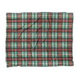 Ferguson Plaid Teal Red in King (104" x 88") Size