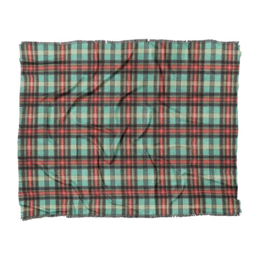 Ferguson Plaid Teal Red in King (104" x 88") Size