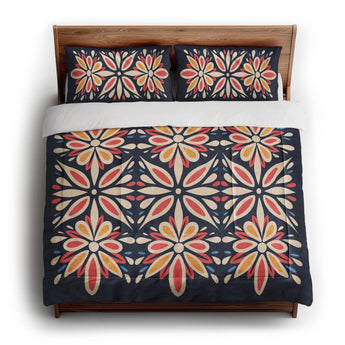 Jasmina Navy Multicolor in King (104" x 88") Size