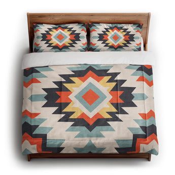 Dakota Blue & Orange in King (104" x 88") Size
