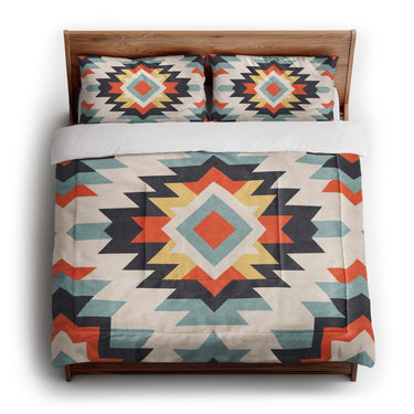 Dakota Blue & Orange in King (104" x 88") Size