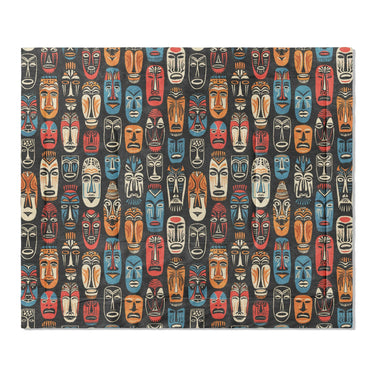 Tribal Masks in King (104" x 88") Size