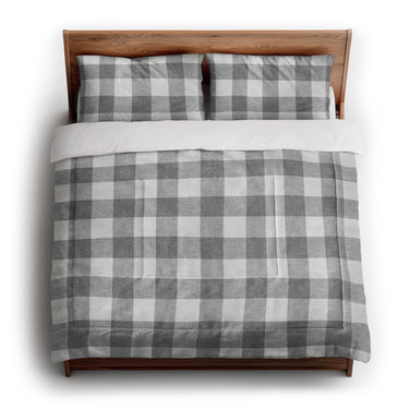 Buffalo Plaid Light Grey in King (104" x 88") Size