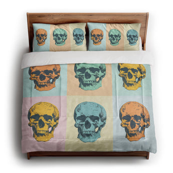 Pop Art Skulls in King (104" x 88") Size
